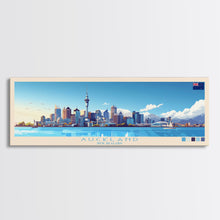 Load image into Gallery viewer, Auckland, New Zealand Panoramic Travel Poster Canvas Print, Auckland, New Zealand Painting, New Zealand Art, Auckland Travel Art, Guest Room Painting