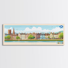 Carregar imagem no visualizador da galeria, Ayr, Scotland Panoramic Travel Poster Canvas Print, Ayr, Scotland Painting, Scotland Art, Ayr Travel Art, Living Room Painting