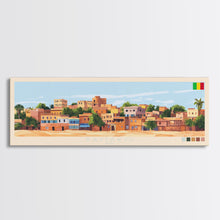 Carregar imagem no visualizador da galeria, Bamako, Mali Travel Poster Panoramic Canvas Print, Bamako, Mali Painting, Mali Art, Bamako Travel Art, Guest Room Painting
