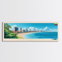 Load image into Gallery viewer, Barranquilla, Colombia Travel Poster Panoramic Canvas Print, Barranquilla, Colombia Painting, Colombia Art, Barranquilla Travel Art, Guest Room Painting