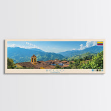 Load image into Gallery viewer, Bello, Colombia Panoramic Travel Poster Canvas Print, Bello, Colombia Painting, Colombia Art, Bello Panoramic Travel Art, Travel Painting
