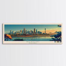 Load image into Gallery viewer, Benoni, South Africa Panoramic Travel Poster Canvas Print, Benoni, South Africa Painting, South Africa Art, Benoni Travel Art, Living Room Painting