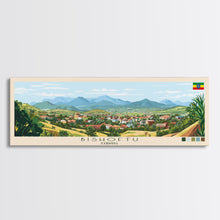 Load image into Gallery viewer, Bishoftu, Ethiopia Panoramic Travel Poster Canvas Print, Bishoftu, Ethiopia Painting, Ethiopia Art, Bishoftu Panoramic Travel Art, Travel Painting