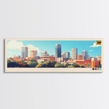 Cargar imagen en el visor de la galería, Bulawayo, Zimbabwe Travel Poster Panoramic Canvas Print, Bulawayo, Zimbabwe Painting, Zimbabwe Art, Bulawayo Travel Art, Guest Room Painting