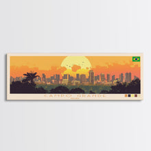 Carregar imagem no visualizador da galeria, Campo Grande, Brazil Panoramic Travel Poster Canvas Print, Campo Grande, Brazil Painting, Brazil Art, Campo Grande Panoramic Travel Art, Travel Painting