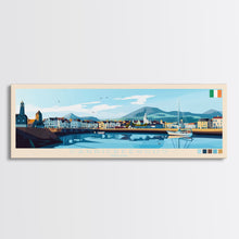 Cargar imagen en el visor de la galería, Carrickfergus, Ireland Panoramic Travel Poster Canvas Print, Carrickfergus, Ireland Painting, Ireland Art, Carrickfergus Panoramic Travel Art, Travel Painting