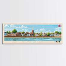 Load image into Gallery viewer, Chichester, England Panoramic Travel Poster Canvas Print, Chichester, England Painting, England Art, Chichester Panoramic Travel Art, Travel Painting