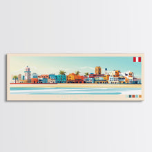 Cargar imagen en el visor de la galería, Chiclayo, Peru Panoramic Travel Poster Canvas Print, Chiclayo, Peru Painting, Peru Art, Chiclayo Travel Art, Guest Room Painting
