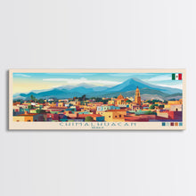 Cargar imagen en el visor de la galería, Chimalhuacan, Mexico Panoramic Travel Poster Canvas Print, Chimalhuacan, Mexico Painting, Mexico Art, Chimalhuacan Travel Art, Guest Room Painting