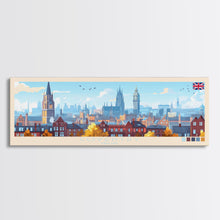 Load image into Gallery viewer, Coventry, England Travel Poster Panoramic Canvas Print, Coventry, England Painting, England Art, Coventry Travel Art, Guest Room Painting