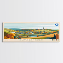 Load image into Gallery viewer, Cumbernauld, Scotland Panoramic Travel Poster Canvas Print, Cumbernauld, Scotland Painting, Scotland Art, Cumbernauld Travel Art, Guest Room Painting