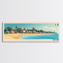 Load image into Gallery viewer, Daloa, Ivory Coast Panoramic Travel Poster Canvas Print, Daloa, Ivory Coast Painting, Ivory Coast Art, Daloa Panoramic Travel Art, Travel Painting