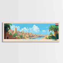 Load image into Gallery viewer, Damanhur, Egypt Panoramic Travel Poster Canvas Print, Damanhur, Egypt Painting, Egypt Art, Damanhur Travel Art, Guest Room Painting
