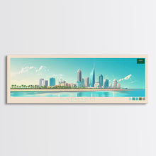 Load image into Gallery viewer, Dammam, Saudi Arabia Panoramic Travel Poster Canvas Print, Dammam, Saudi Arabia Painting, Saudi Arabia Art, Dammam Travel Art, Guest Room Painting