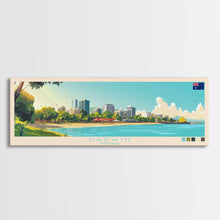 Load image into Gallery viewer, Darwin, Australia Travel Poster Panoramic Canvas Print, Darwin, Australia Painting, Australia Art, Darwin Travel Art, Guest Room Painting