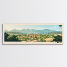 Load image into Gallery viewer, Dessie, Ethiopia Panoramic Travel Poster Canvas Print, Dessie, Ethiopia Painting, Ethiopia Art, Dessie Panoramic Travel Art, Travel Painting