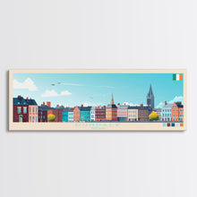 Load image into Gallery viewer, Dundalk, Ireland Travel Poster Panoramic Canvas Print, Dundalk, Ireland Painting, Ireland Art, Dundalk Travel Art, Guest Room Painting