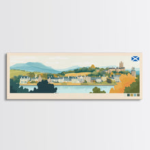 Load image into Gallery viewer, East Kilbride, Scotland Travel Poster Panoramic Canvas Print, East Kilbride, Scotland Painting, Scotland Art, East Kilbride Travel Art, Guest Room Painting