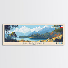 Load image into Gallery viewer, El Bosque, Chile Panoramic Travel Poster Canvas Print, El Bosque, Chile Painting, Chile Art, El Bosque Travel Art, Guest Room Painting