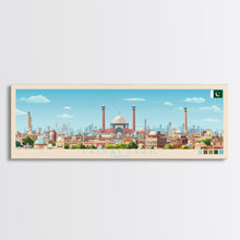 Carregar imagem no visualizador da galeria, Faisalabad, Pakistan Panoramic Travel Poster Canvas Print, Faisalabad, Pakistan Painting, Pakistan Art, Faisalabad Panoramic Travel Art, Travel Painting