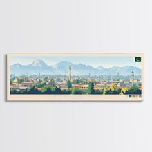 Load image into Gallery viewer, Rawalpindi, Pakistan Panoramic Travel Poster Canvas Print, Rawalpindi, Pakistan Painting, Pakistan Art, Rawalpindi Travel Art, Living Room Painting