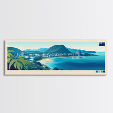 Load image into Gallery viewer, Tauranga, New Zealand Travel Poster Panoramic Canvas Print, Tauranga, New Zealand Painting, New Zealand Art, Tauranga Travel Art, Guest Room Painting