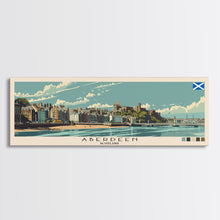 Carregar imagem no visualizador da galeria, Aberdeen, Scotland Panoramic Canvas Print, Aberdeen, Scotland Painting, Scotland Art, Aberdeen Travel Poster, Travel Art, Vacation Gift