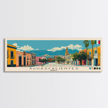 Carregar imagem no visualizador da galeria, Aguascalientes, Mexico Panoramic Canvas Print, Aguascalientes, Mexico Painting, Mexico Art, Aguascalientes Travel Poster, Travel Art, Guest Room Painting