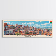 Load image into Gallery viewer, Antananarivo, Madagascar Panoramic Canvas Print, Antananarivo, Madagascar Painting, Madagascar Art, Antananarivo Travel Poster, Travel Art, Living Room Painting