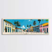 Load image into Gallery viewer, Aparecida de Goiania, Brazil Panoramic Canvas Print, Aparecida de Goiania, Brazil Painting, Brazil Art, Aparecida de Goiania Travel Poster, Travel Art, Guest Room Painting