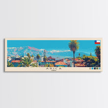Load image into Gallery viewer, Arica, Chile Panoramic Canvas Print, Arica, Chile Painting, Chile Art, Arica Travel Poster, Travel Art, Guest Room Painting