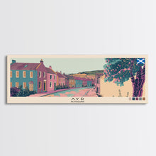 Load image into Gallery viewer, Ayr, Scotland Panoramic Canvas Print, Ayr, Scotland Painting, Scotland Art, Ayr Travel Poster, Travel Art, Guest Room Painting