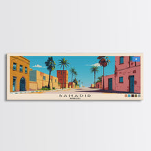 Load image into Gallery viewer, Banadir, Somalia Panoramic Canvas Print, Banadir, Somalia Painting, Somalia Art, Banadir Travel Poster, Travel Art, Living Room Painting