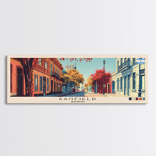 Load image into Gallery viewer, Banfield, Argentina Panoramic Canvas Print, Banfield, Argentina Painting, Argentina Art, Banfield Travel Poster, Travel Art, Guest Room Painting