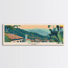 Load image into Gallery viewer, Bello, Colombia Panoramic Canvas Print, Bello, Colombia Painting, Colombia Art, Bello Travel Poster, Travel Art, Living Room Painting