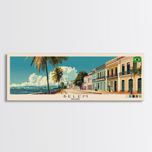Load image into Gallery viewer, Belem, Brazil Panoramic Canvas Print, Belem, Brazil Painting, Brazil Art, Belem Travel Poster, Travel Art, Housewarming Gift