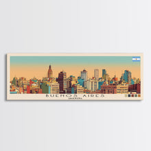 Carregar imagem no visualizador da galeria, Buenos Aires, Argentina Panoramic Canvas Print, Buenos Aires, Argentina Painting, Argentina Art, Buenos Aires Travel Poster, Travel Art, Guest Room Painting