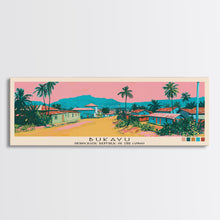 Cargar imagen en el visor de la galería, Bukavu, Congo Panoramic Canvas Print, Bukavu, Congo Painting, Congo Art, Bukavu Travel Poster, Travel Art, Living Room Painting