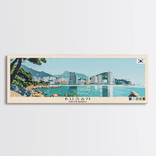 Carregar imagem no visualizador da galeria, Busan, South Korea Panoramic Canvas Print, Busan, South Korea Painting, South Korea Art, Busan Travel Poster, Travel Art, Guest Room Painting