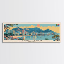 Carregar imagem no visualizador da galeria, Cape Town, South Africa Panoramic Canvas Print, Cape Town, South Africa Painting, South Africa Art, Cape Town Travel Poster, Travel Art, Housewarming Gift