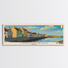 Cargar imagen en el visor de la galería, Carrickfergus, Ireland Panoramic Canvas Print, Carrickfergus, Ireland Painting, Ireland Art, Carrickfergus Travel Poster, Travel Art, Living Room Painting