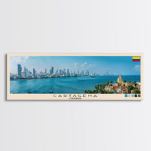 Cargar imagen en el visor de la galería, Cartagena, Colombia Panoramic Canvas Print, Cartagena, Colombia Painting, Colombia Art, Cartagena Travel Poster, Travel Art, Housewarming Gift