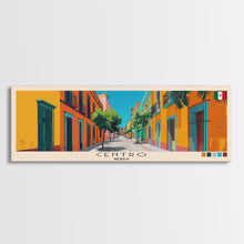 Cargar imagen en el visor de la galería, Centro, Mexico Panoramic Canvas Print, Centro, Mexico Painting, Mexico Art, Centro Travel Poster, Travel Art, Living Room Painting