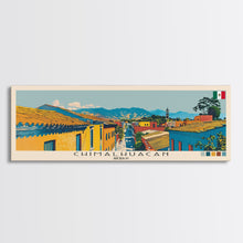 Cargar imagen en el visor de la galería, Chimalhuacan, Mexico Panoramic Canvas Print, Chimalhuacan, Mexico Painting, Mexico Art, Chimalhuacan Travel Poster, Travel Art, Living Room Painting