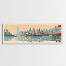 Cargar imagen en el visor de la galería, Chongqing, China Panoramic Canvas Print, Chongqing, China Painting, China Art, Chongqing Travel Poster, Travel Art, Living Room Painting