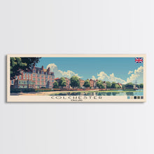 Load image into Gallery viewer, Colchester, England Panoramic Canvas Print, Colchester, England Painting, England Art, Colchester Travel Poster, Travel Art, Guest Room Painting