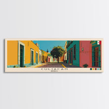 Load image into Gallery viewer, Culiacan, Mexico Panoramic Canvas Print, Culiacan, Mexico Painting, Mexico Art, Culiacan Travel Poster, Travel Art, Living Room Painting