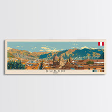 Carregar imagem no visualizador da galeria, Cusco, Peru Panoramic Canvas Print, Cusco, Peru Painting, Peru Art, Cusco Travel Poster, Travel Art, Guest Room Painting