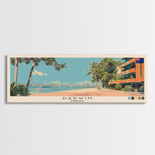 Load image into Gallery viewer, Darwin, Australia Panoramic Canvas Print, Darwin, Australia Painting, Australia Art, Darwin Travel Poster, Travel Art, Housewarming Gift