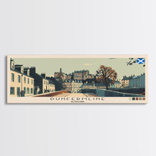 Load image into Gallery viewer, Dunfermline, Scotland Panoramic Canvas Print, Dunfermline, Scotland Painting, Scotland Art, Dunfermline Travel Poster, Travel Art, Living Room Painting